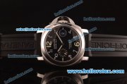 Panerai Luminor Marina Pam 104 Swiss Valjoux 7750 Steel Case with Black Dial and Rubber Strap-1:1 Original