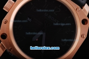 U-Boat Italo Fontana Automatic Rose Gold Case with Black Dial and Marking