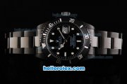 Rolex Submariner Automatic Movement PVD Case and Strap with Black Dial