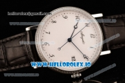 Breguet Classique Japanese Miyota 9015 Automatic Movement Rose Gold White Dial and Arabic Numeral Markers Leather Strap (FF)