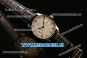 IWC Portuguese Automatic Clone IWC 52010 Automatic Steel Case with White Dial and Black Leather Strap - (AAAF)