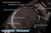 Rolex Sea-Dweller Bamford Asia 2813 Automatic PVD Case with PVD Strap Black Dial Blue Markers