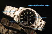 Rolex Datejust II Rolex 3135 Automatic Movement Full Steel with Black Dial and White Stick Markers