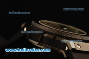 Hublot Big Bang Swiss Valjoux 7750 Automatic Movement Full Ceramic Case with Black Dial and Silver Markers-Black Rubber Strap