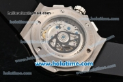Hublot Big Bang Aero Bang Chrono Swiss Valjoux 7750 Automatic Steel Case with Stick Markers and Skeleton Dial