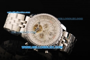 Breitling for Bentley Motors Automatic Tourbillon Silver Case with White Dial and SS Band