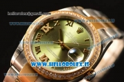 Rolex Datejust Green Dial With Diamond Bezel Two Tone YG/SS Rolex 3255