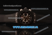 Hublot Big Bang Unico Chrono Swiss Valjoux 7750 Automatic PVD Case with Skeleton Dial and PVD Bezel Black Rubber Strap - 1:1 Original