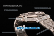 Audemars Piguet Royal Oak 41MM Asia 2813 Automatic Steel/Diamonds Case with White Inner Bezel and Diamonds Bezel (EF)