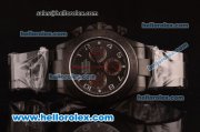 Rolex Daytona Chronograph Swiss Valjoux 7750 Automatic Brushed Full PVD and Grey Dial