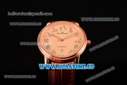 Blancpain Le Brassus Swiss ETA 2824 Automatic Steel Case with Beige Dial and Brown Leather Strap