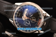 Tag Heuer Mikrogirder 2000 Chrono Miyota Quartz Steel Case with Black Dial and Rubber Strap - Orange Second Hand