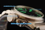 U-Boat Italo Fontana Left Hook Automatic Movement Full Steel with Green Markers and Black Dial