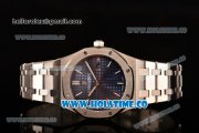 Audemars Piguet Royal Oak 33MM Miyota Quartz Steel Case/Bracelet with Stick Markers and Blue Dial (EF)