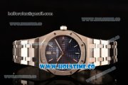 Audemars Piguet Royal Oak 33MM Miyota Quartz Steel Case/Bracelet with Stick Markers and Blue Dial (EF)