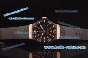 Hublot Big Bang King Swiss Valjoux 7750 Automatic Movement Rose Gold Case with PVD Bezel and Black Dial