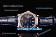 Rolex Day-Date Asia Automatic Steel Case with Diamonds Markers Blue Dial - Diamonds Bezel (BP)