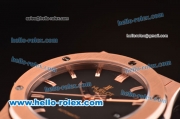 Hublot Classic Fusion Asia 2813 Automatic Rose Gold Case with Black Dial and Black Rubber Strap