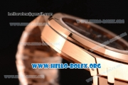 Audemars Piguet Royal Oak Chronograph Miyota OS10 Quartz Rose Gold Case with Black Dial and Rose Gold Bracelet