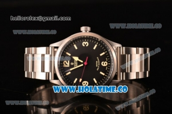 Tudor Heritage Ranger Swiss ETA 2824 Automatic Full Steel with Black Dial and Stick/Arabic Numeral Markers (ZF)