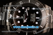 Rolex Sea-Dweller Clone Rolex 3135 Automatic PVD Case Black Dial With Dots Markers PVD Bracelet