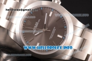 Rolex Oyster Perpetual Air King Swiss ETA 2824 Automatic Full Steel with Dark Rhodium Dial and Silver Stick Markers