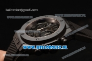 Hublot Big Bang Unico Chrono Swiss Valjoux 7750 Automatic PVD Case with Skeleton Dial and Black Rubber Strap - 1:1 Original