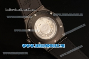 Hublot Classic Fusion 9015 Auto PVD Case with White Dial and Black Leather Strap