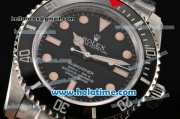 Rolex Submariner Rolex 3130 Automatic Steel Case/Bracelet with Black Dial and Yellow Markers - 1:1 Original (BP)