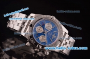 Breitling Chronomat B01 GMT Swiss Valjoux 7750 Automatic Steel Case/Strap with Blue Dial