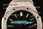 Audemars Piguet Royal Oak 41MM Clone Calibre AP 3120 Automatic Full Steel with Black Dial and Stick Markers (EF)