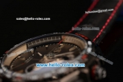 Tag Heuer Grand Carrera Calibre 36 RS Caliper Chrono Miyota OS20 Quartz PVD Case with Black Leather Strap Red Second Hand and Black Dial - 7750 Coating