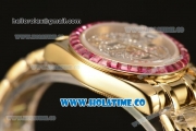 Rolex Datejust Pearlmaster 39MM Asia 2813 Automatic Yellow Gold Case/Bracelet with Diamonds Dial and Sapphires Bezel