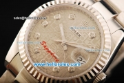 Rolex Datejust Automatic Movement Steel Case with Diamond Markers and Steel Strap