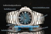 Patek Philippe Nautilus Miyota 9015 Automatic Full Steel with Blue Dial and White Stick Markers