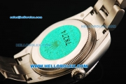 Rolex Datejust Automatic Movement Steel Case and Strap with White Dial and Green Roman Numerals-Lady Model