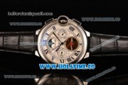 Cartier Ballon Bleu De Tourbillon Moonphase Asia Automatic Steel Case with White Dial and Roman Numeral Markers