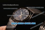 Hublot Classic Fusion Tourbillon Swiss Tourbillon Manual Winding PVD Case with Black Dial and Black Rubber Strap (ZF)