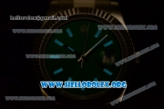 Rolex Datejust II Clone Rolex 3135 Automatic Stainless Steel Case/Bracelet with Green Dial and Stick Markers