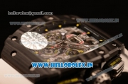 Richard Mille RM11-03 Swiss Valjoux 7750 Automatic Carbon Fiber Case Skeleton Dial With Arabic Numeral Markers White Rubber Strap 1:1 Clone (KV)