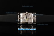 Patek Philippe Twenty-4 Swiss Quartz Movement Steel Case with White MOP Dial and Black Leather Strap