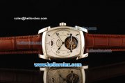 Parmigiani Kalpa XL Swiss Tourbillon Manual Winding Movement Steel Case with Brown Leather Strap Parmigiani Kalpa XL Swiss Tourbillon Manual Winding Movement Steel Case with Brown Leather Strap