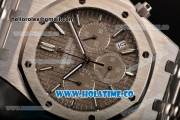 Audemars Piguet Royal Oak 41MM Chrono Miyota Quartz Full Steel with Grey Dial and White Stick Markers