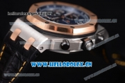 Audemars Piguet Royal Oak Offshore Clone AP Calibre 3126 Automatic Steel Case with Blue Dial Arabic Numeral Markers and Black Leather Strap - 1:1 Original (JF)