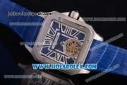 Cartier Santos Tourbillon Asia Automatic Steel Case with Blue Dial and Roman Numeral Markers