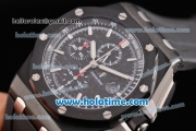 Audemars Piguet Royal Oak Offshore Chrono Swiss Valjoux 7750 Automatic Steel Case with Stick Markers and Black Dial - 1:1 Best Edition (NOOB)