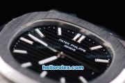 Patek Philippe Geneve Nautilus Automatic SScase with Black Dial and SSband