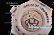 Hublot Big Bang Tutti Frutti Caviar Swiss ETA 2824 Automatic White Ceramic Case with Yellow Leather Strap and Diamond/Rose Gold Bezel - 1:1 Original