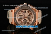 Audemars Piguet Royal Oak Offshore Clone AP Calibre 3126 Automatic Rose Gold with Grey Dial and Arabic Numeral Markers- Steel Bezel (EF)