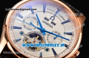 Omega De Ville Hour Vision Asia Automatic Rose Gold Case with White Dial and Blue Stick Markers